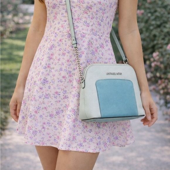 Michael Kors Handbags - Michael Kors Cindy Blue Crossbody Bag (9x6)